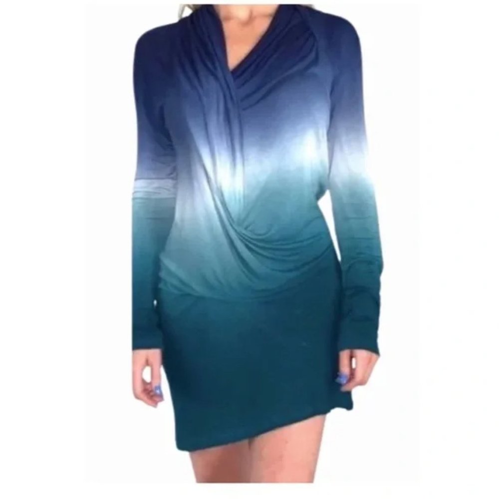 Young Fabulous & Broke Raine Tie Dyed Ombre Knot Waist Knit Mini Dress